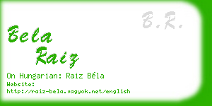 bela raiz business card